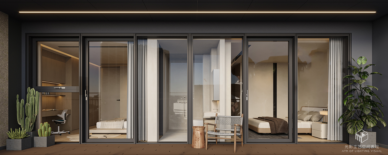 【家装】极简大平层空间表现