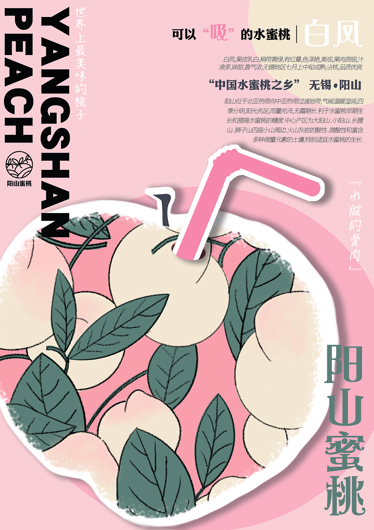 水蜜桃插画海报（图ZMjU0MTMxNDY0） - 创作习作 - 站酷设计师晨呱呱原创素材 - 站酷ZCOOL