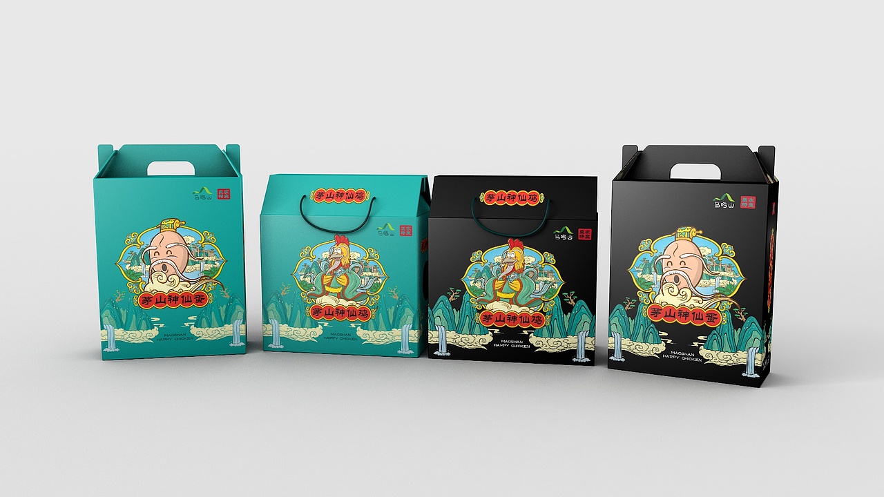 茅山神仙鸡&茅山神仙蛋 包装设计（图ZOTU1NTM4NDQ=） - 包装 - 站酷设计师王坤Jacky原创素材 - 站酷ZCOOL