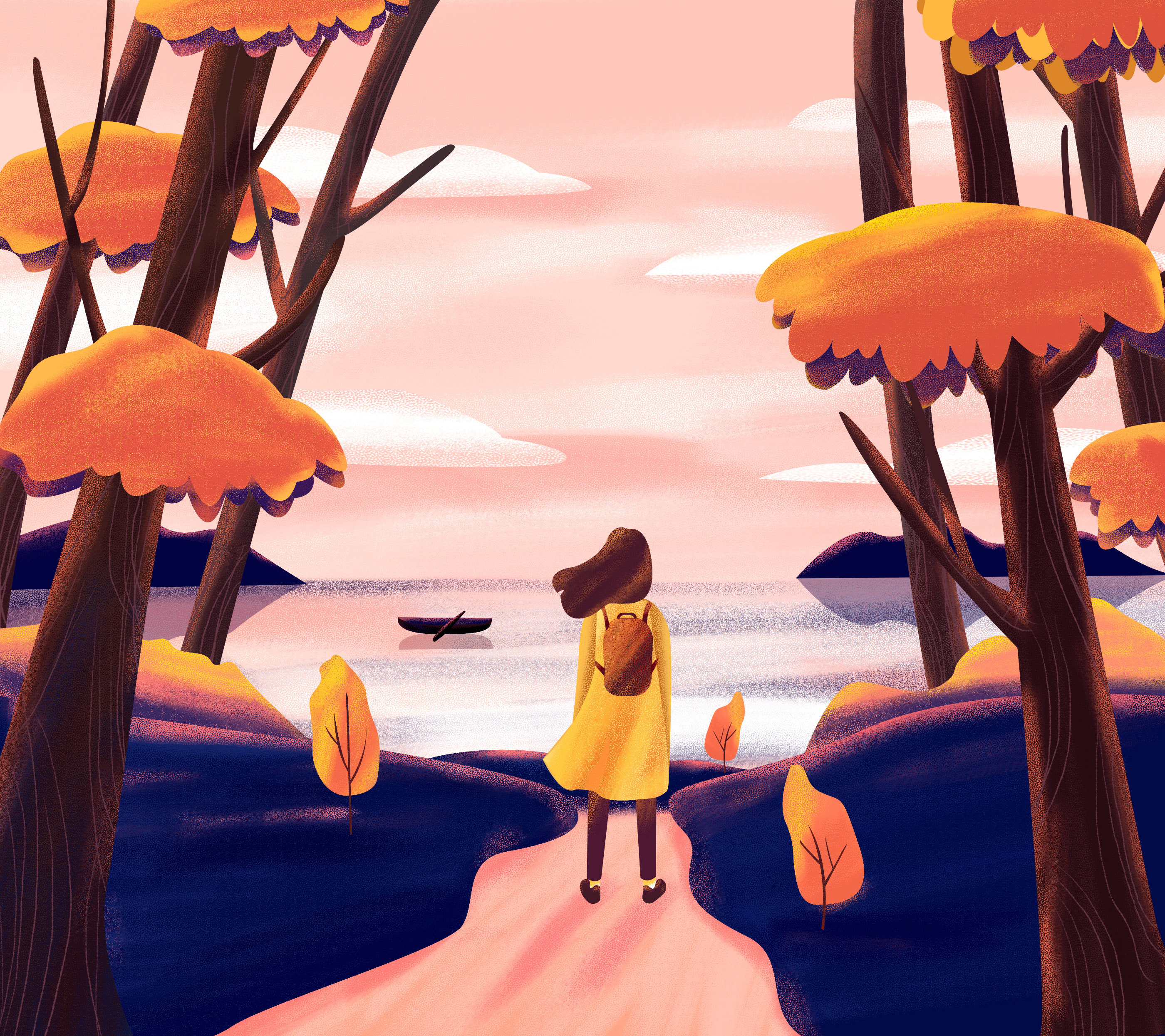 十月的节日插画