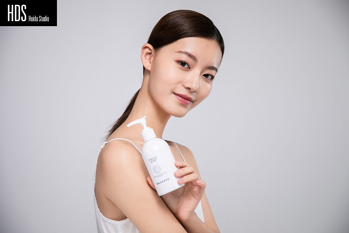 身体乳产品模特 静物 视频拍摄 详情页制作