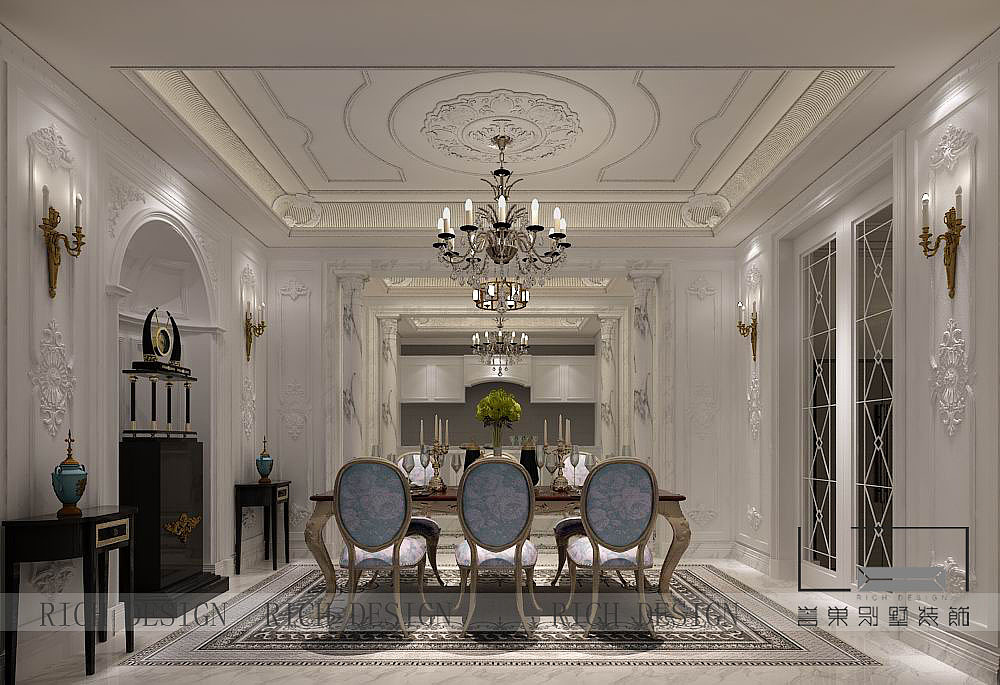 曦城别墅欧式风格案例（图ZMTIwNTMxODA4） - 家装设计 - 站酷设计师誉巢设计院原创素材 - 站酷ZCOOL