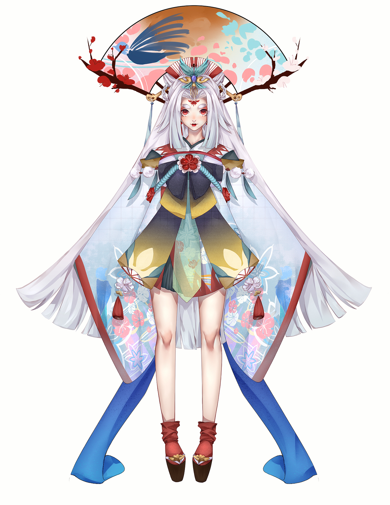 百绘罗衣 鸩 【雪梅掩羽】（图ZMTg3MjI1ODE2） - 商业插画 - 站酷设计师楚肆歌原创素材 - 站酷ZCOOL