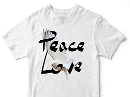 Peace and love原创T恤设计
