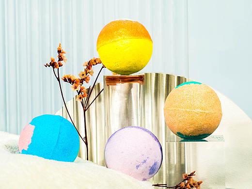 五彩缤纷#浴球静物产品摄影