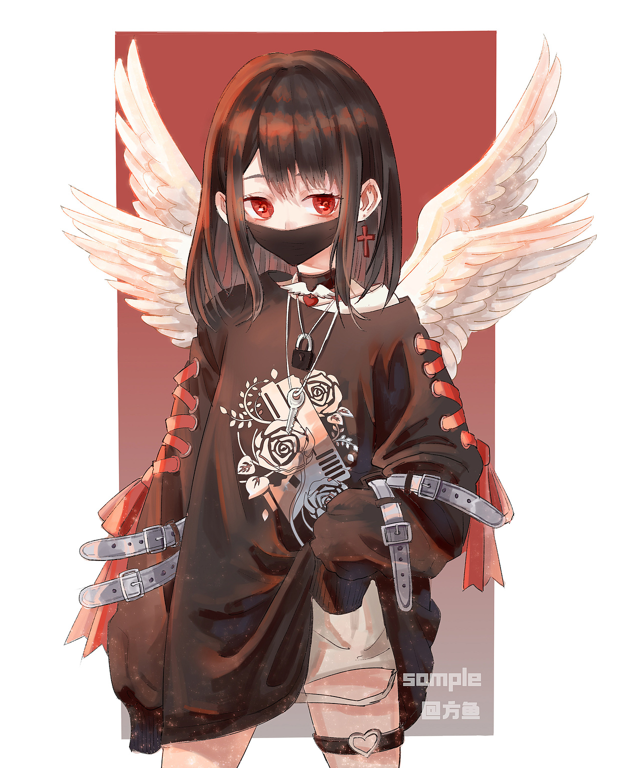 恶魔天使（图ZMTY5NTMxNTY0） - 商业插画 - 站酷设计师方鱼喔原创素材 - 站酷ZCOOL