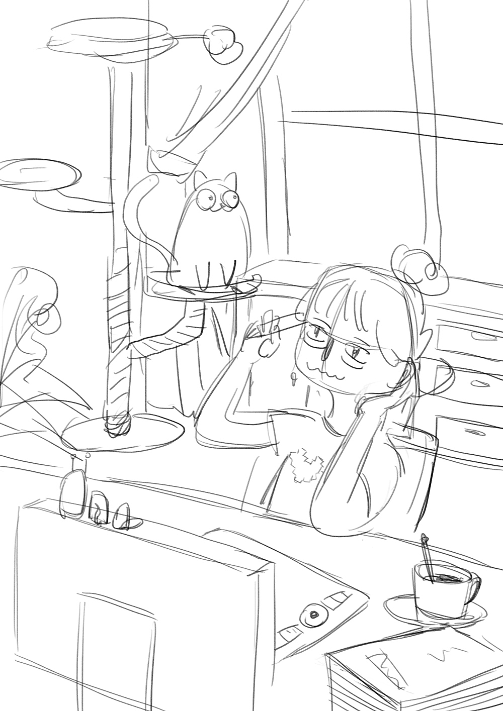 下雨天摸鱼（图ZMjYzODgzNjEy） - 绘本 - 站酷设计师孟大冬原创素材 - 站酷ZCOOL