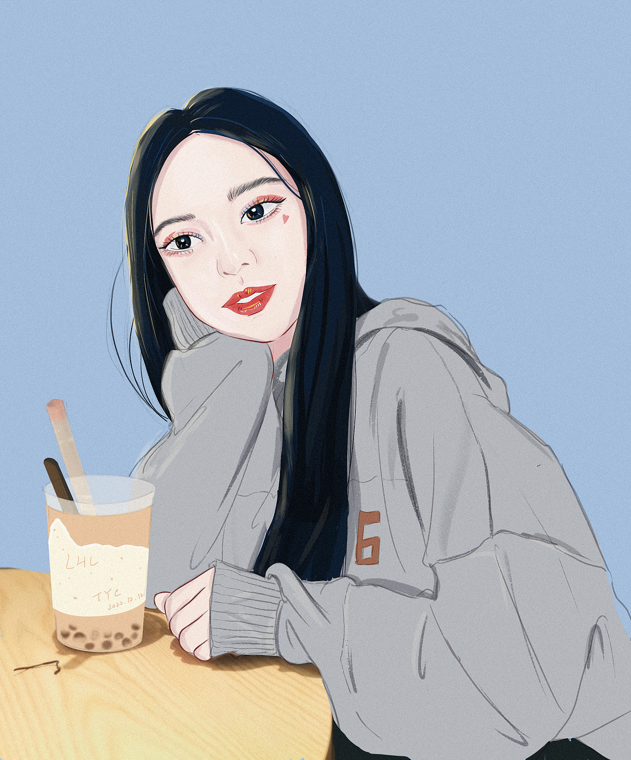 人像插画（图ZMjMwNzM1NzY4） - 创作习作 - 站酷设计师Timetian原创素材 - 站酷ZCOOL