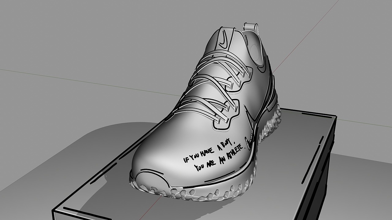 Nike Epic React“Sketch to Shelf” (Blender蜡笔)