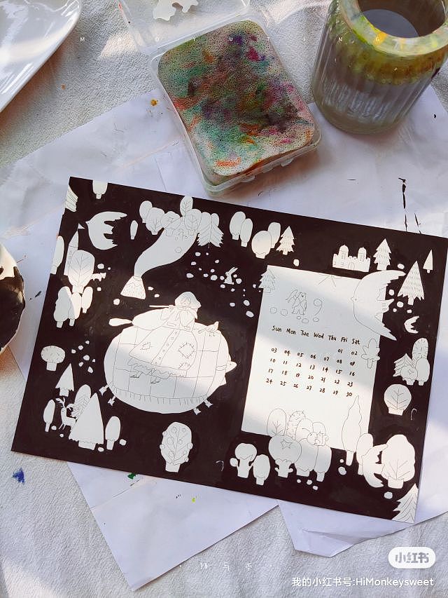 2023插画月历|不透明水彩（图ZMzMwNDg4MTM2） - 创作习作 - 站酷设计师猫与亭原创素材 - 站酷ZCOOL
