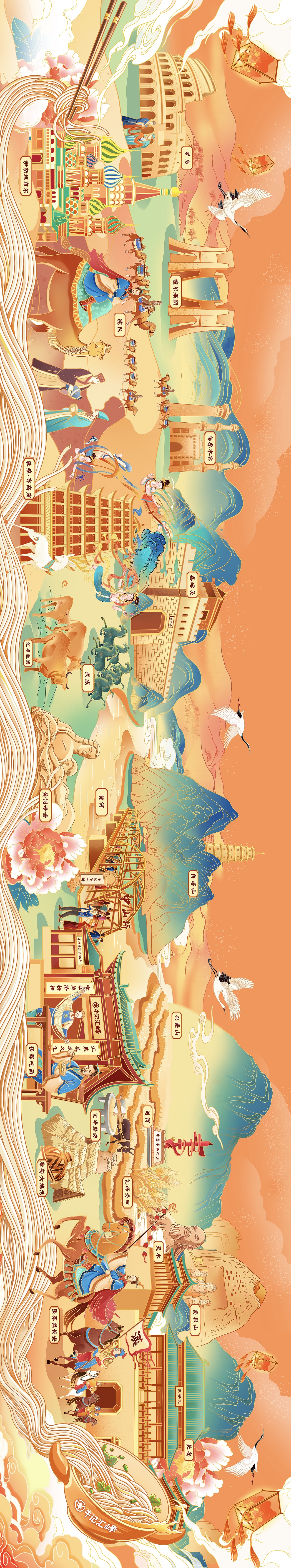 牛记汇峰_丝绸之路品牌商业插画|插画|商业插画|南小笙 - 原创作品