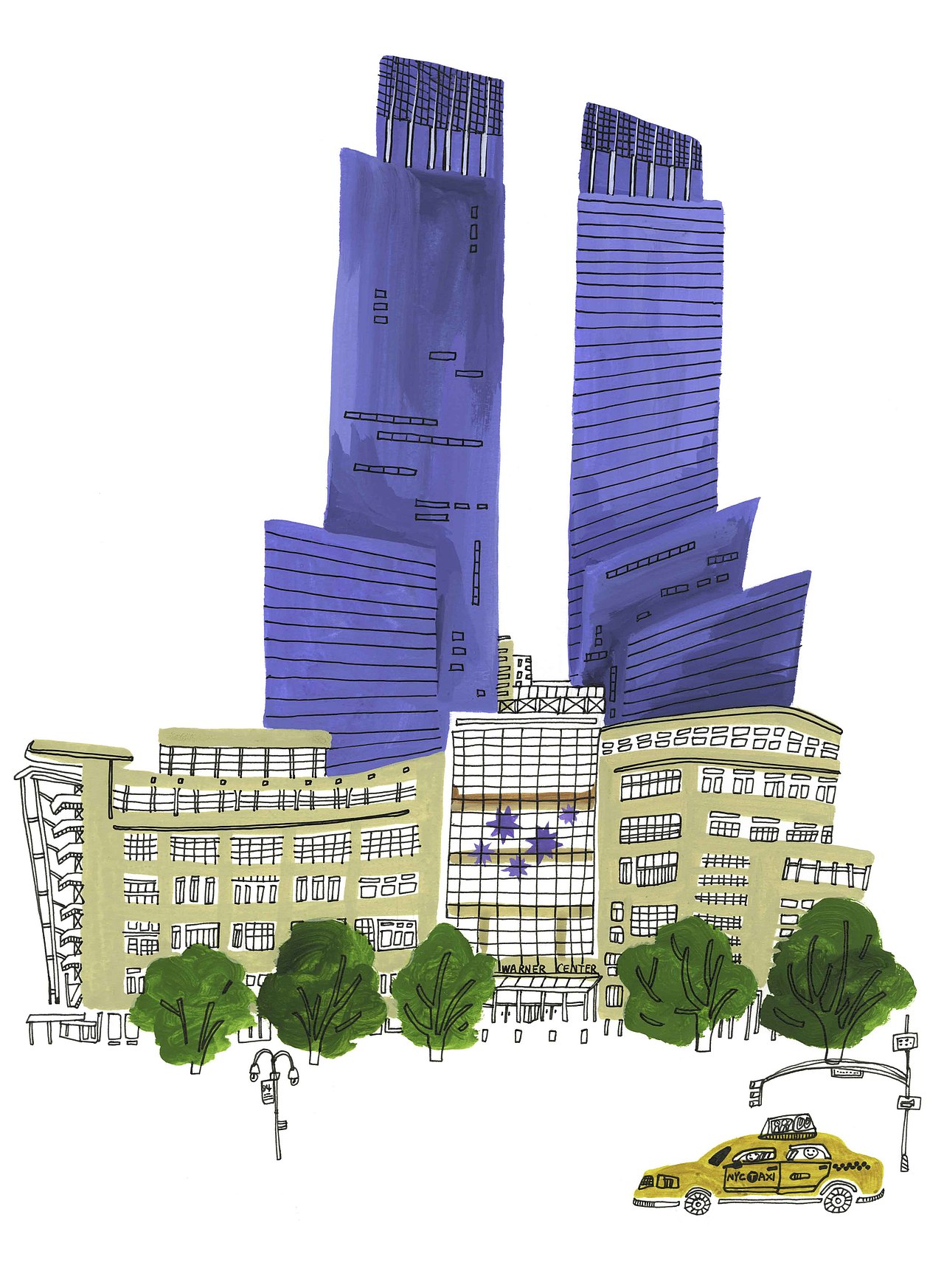 纽约的地标 - 系列插画