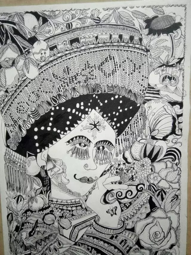 民族黑白装饰画