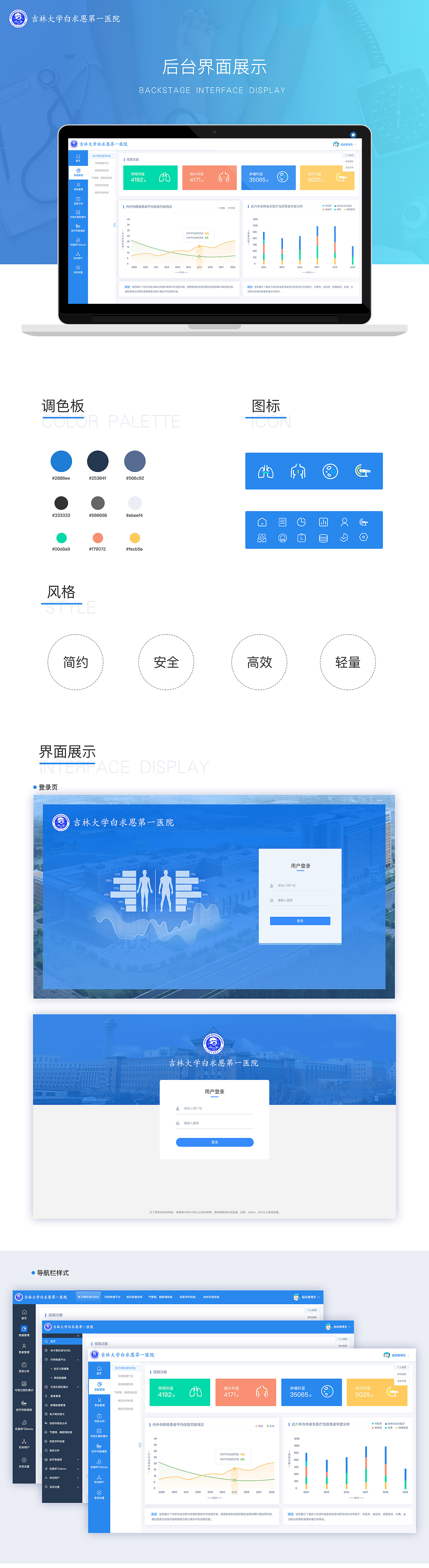 吉林省肺癌大数据 医疗行业后台界面设计（图ZMjUzMDUyNTE2） - 软件界面 - 站酷设计师Louie0329原创素材 - 站酷ZCOOL