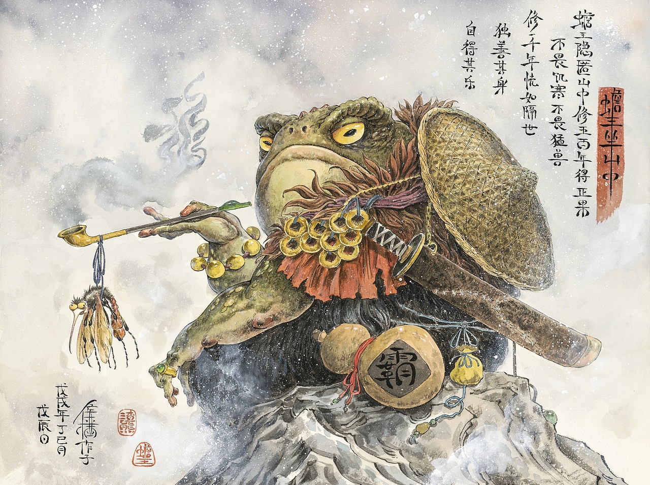 蟾王座山图（图ZMTM2NzE1MTI0） - 创作习作 - 站酷设计师绘画小能手渣熊原创素材 - 站酷ZCOOL