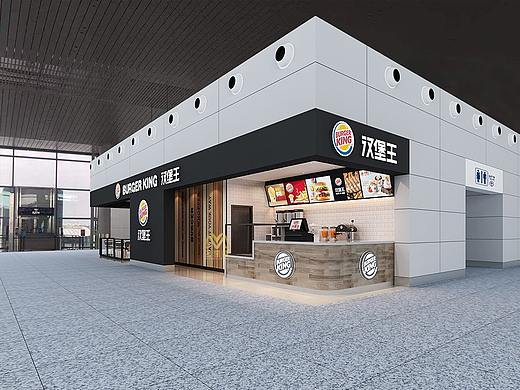 汉堡王机场店铺设计#店铺设计#装修设计#装修公司