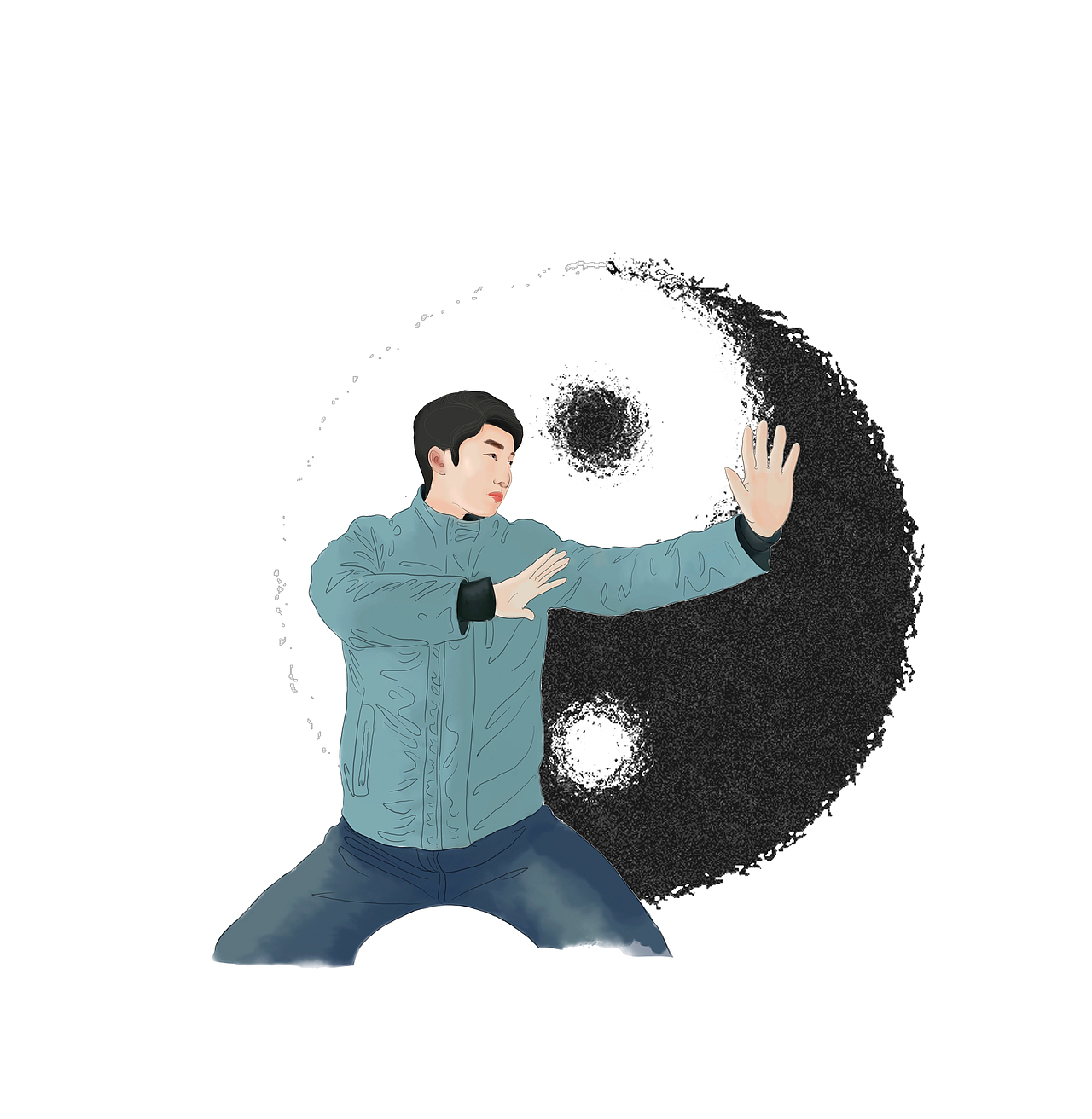 给太极小哥简单huage像