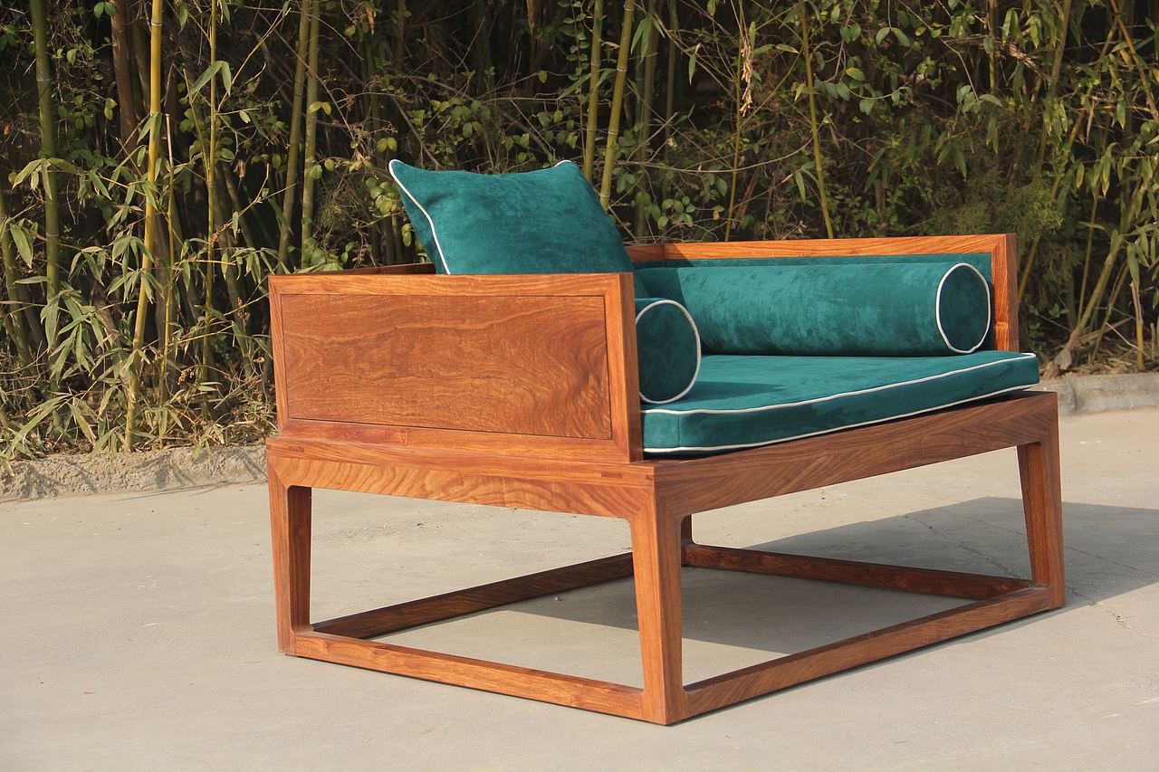 非洲草花梨罗汉床+禅椅三件套（图ZMTQ4NTU4MDI4） - 生活用品 - 站酷设计师lishengkai2013原创素材 - 站酷ZCOOL