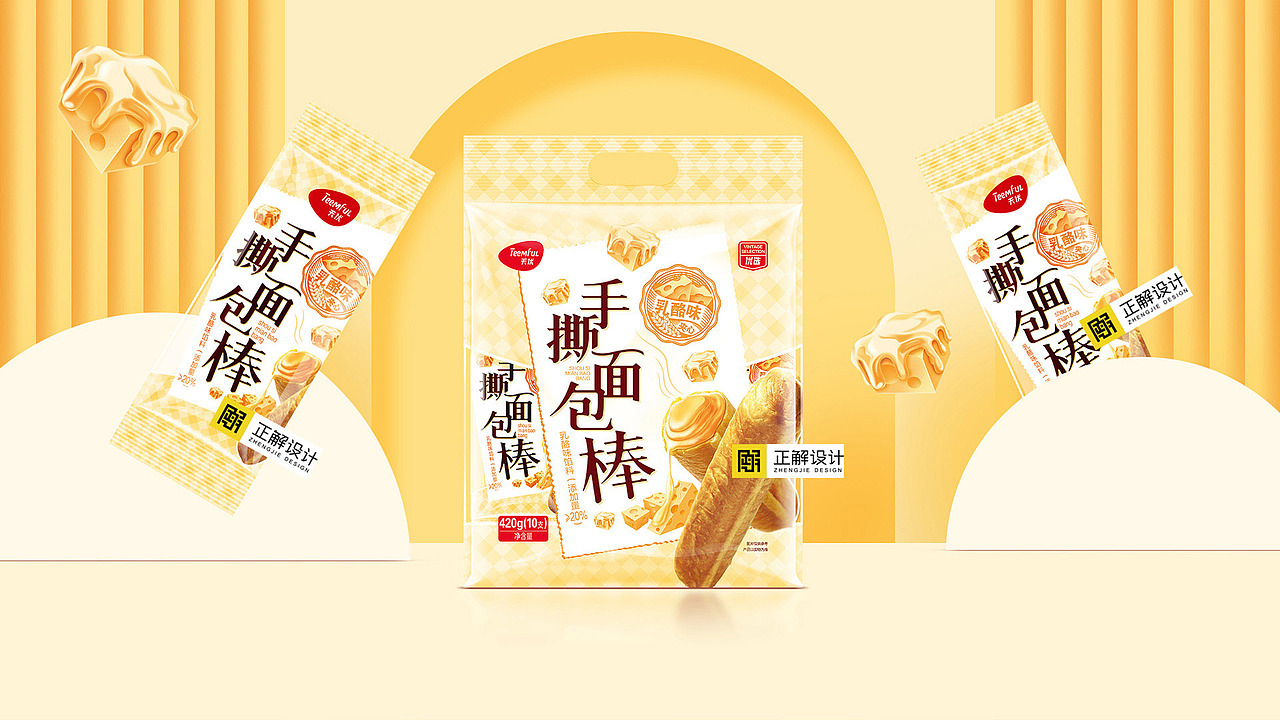 深圳正解×天虹 | 天优手撕面包棒包装设计