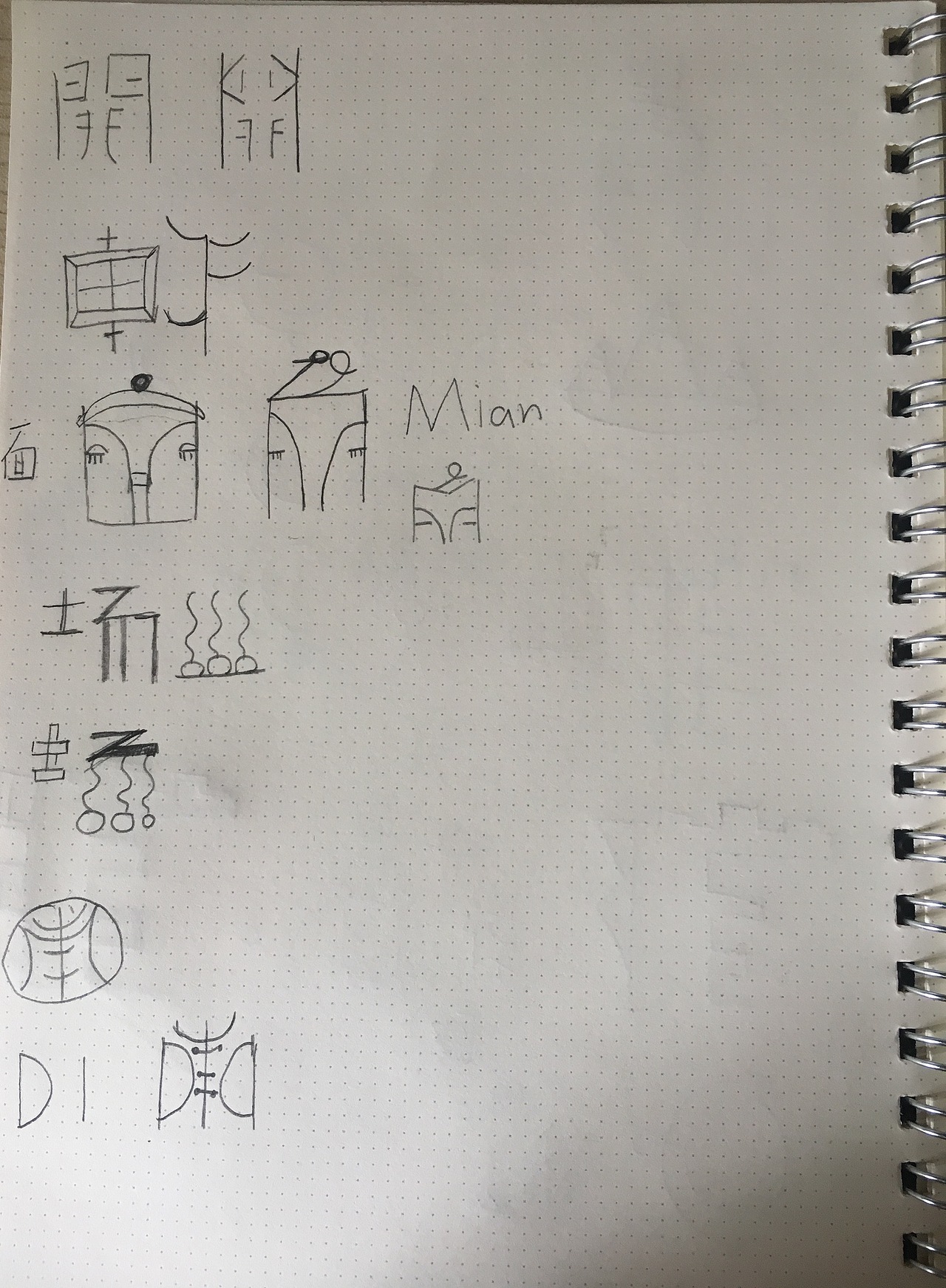 东巴文字元素造字实验（图ZNzUwNTU0OTY=） - 字体/字形 - 站酷设计师李送碳原创素材 - 站酷ZCOOL