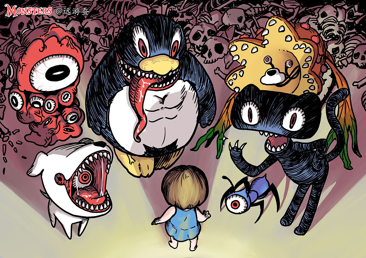 双十一的前奏，你是万圣节（图ZOTU2NTkxMjQ=） - 艺术插画 - 站酷设计师远游蚕原创素材 - 站酷ZCOOL