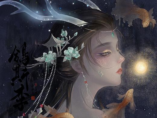 画的一系列古风美人头像