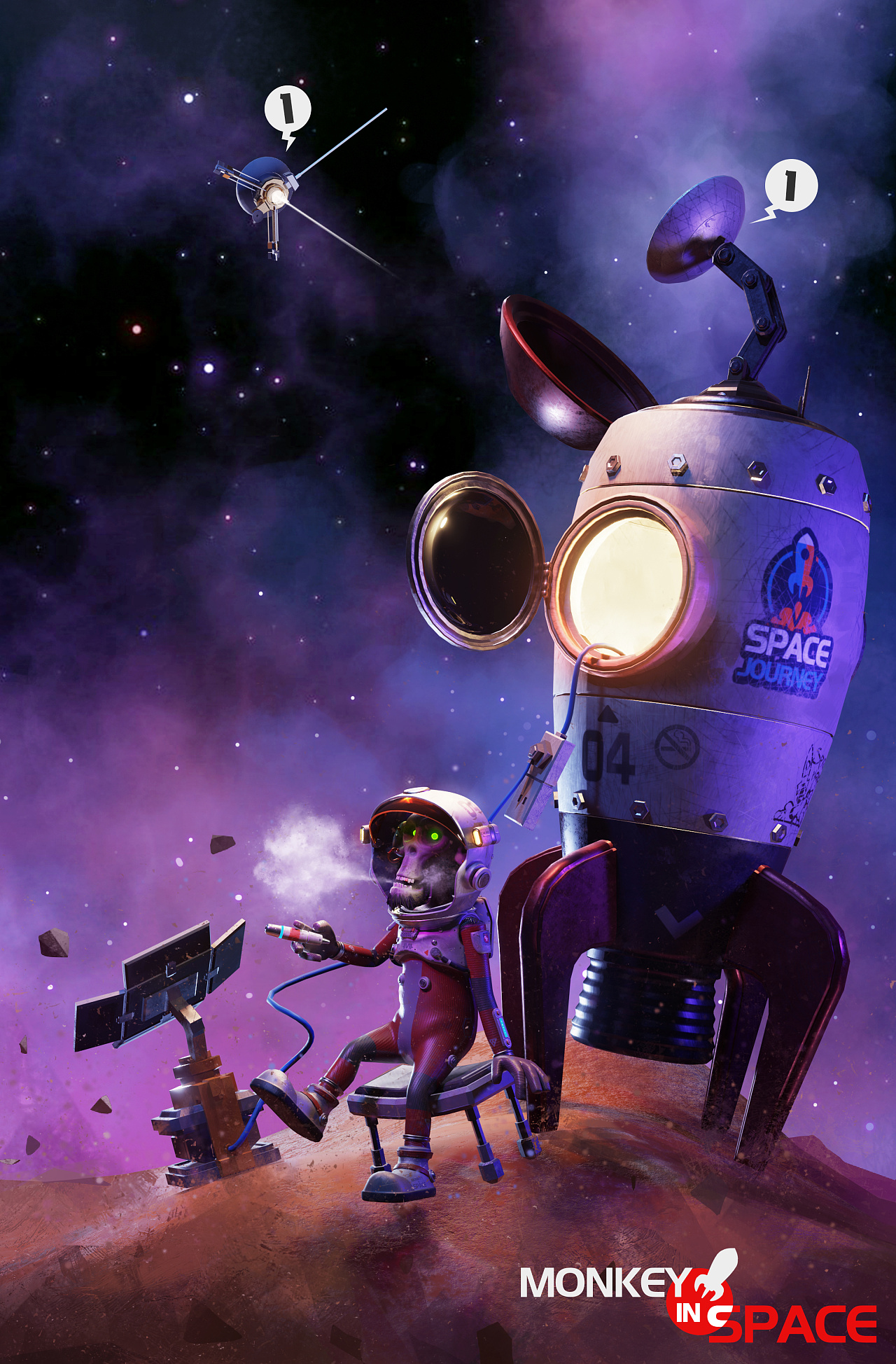 太空猴子?|三维|人物/生物|maaadcat - 原创作品 - 站酷 (zcool)