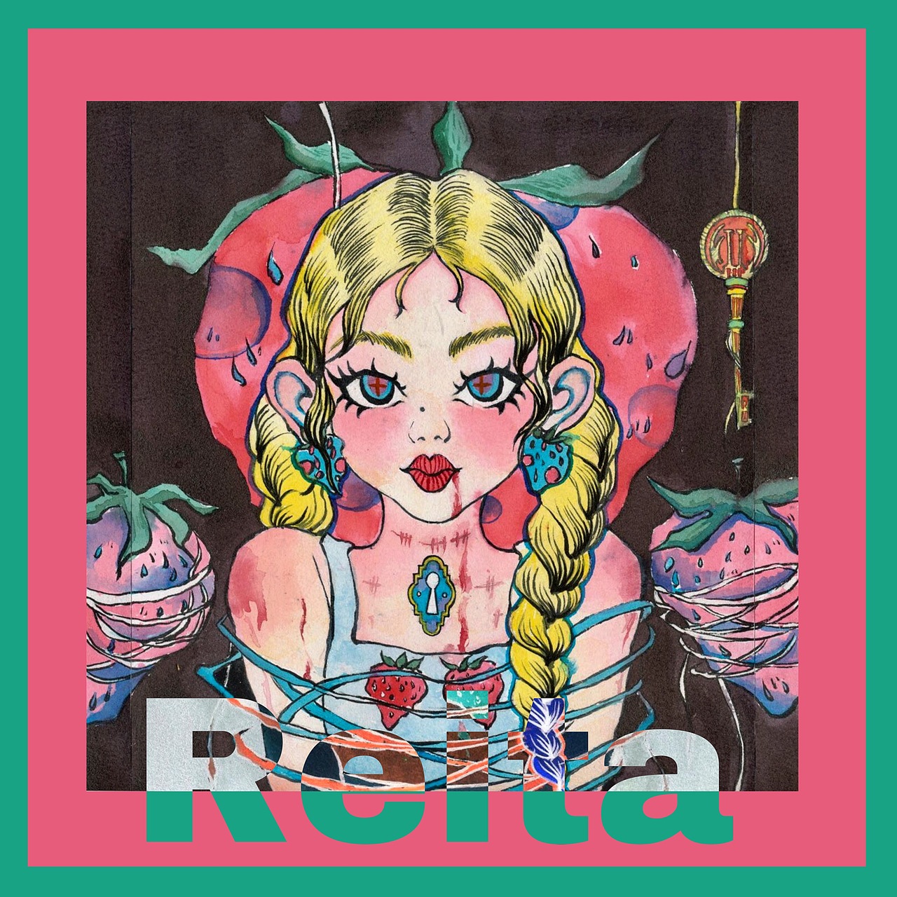 《草莓女孩》（图ZMTYxNTEzMzk2） - 创作习作 - 站酷设计师梣皙原创素材 - 站酷ZCOOL