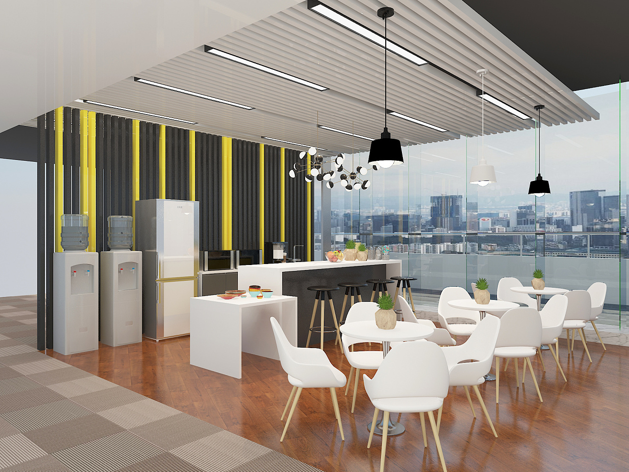 现代办公室茶水间|空间|室内设计|ILIKEMYLIFE - 原创作品 - 站酷 (ZCOOL)