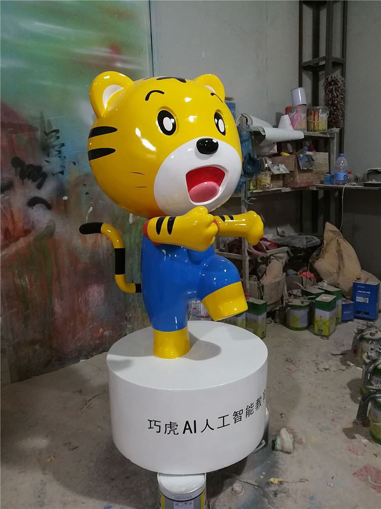 珠宝店门口迎宾IP吉祥物摆件定制玻璃钢招财猫卡通雕塑