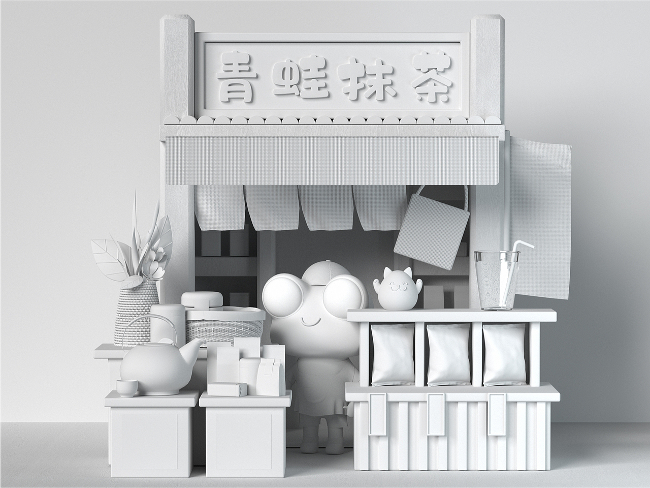 【C4D】动物商店（图ZMjQ4Mjg1OTMy） - 场景 - 站酷设计师斑马乙原创素材 - 站酷ZCOOL