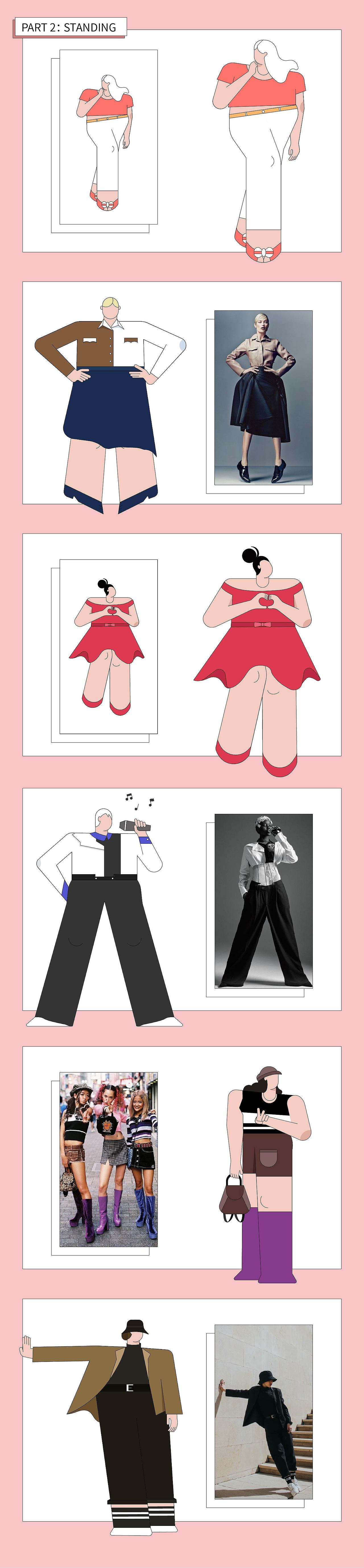 扁平人物-01动作+衣服纹理（图ZMjU4NTI4NjQ4） - 创作习作 - 站酷设计师戴面具的小栗子原创素材 - 站酷ZCOOL