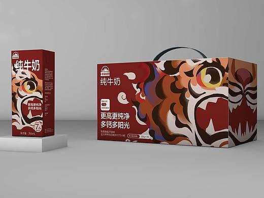 牛奶包装-虎年（个人主页-ZNTU3Mzc3MDg=） - 包装 - 站酷设计师SnakeLannister原创素材 - 站酷ZCOOL