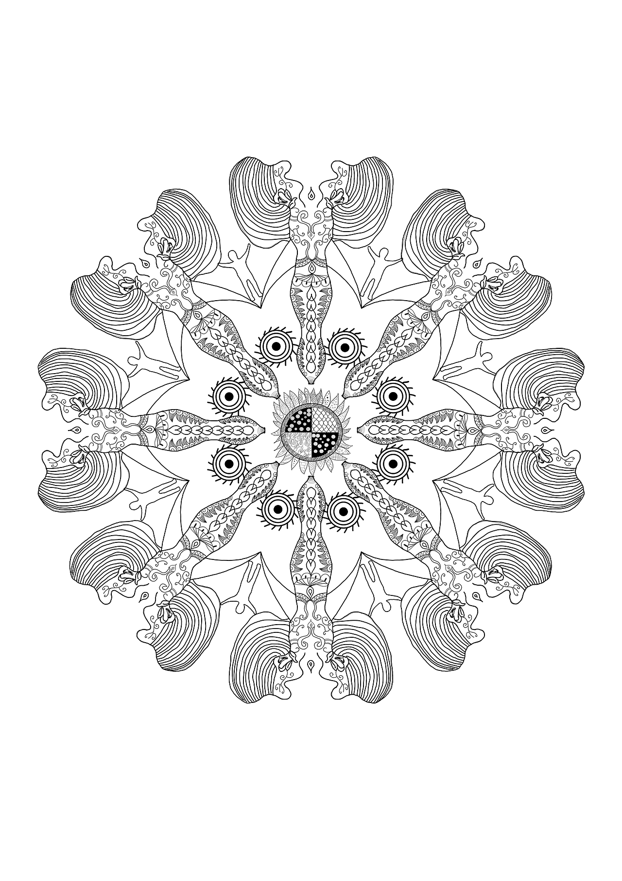 大象装饰图案|插画|艺术插画|z75586789_原创作品-站酷zcool