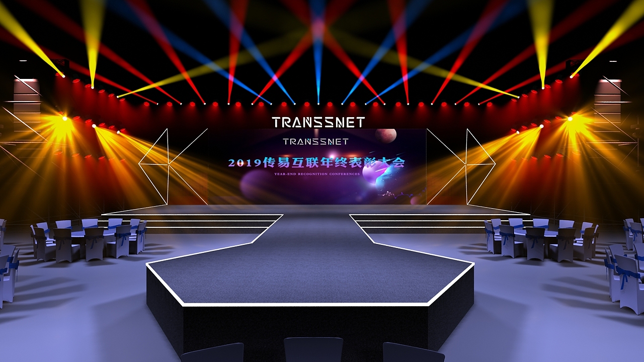 中国红百乐门舞美设计图