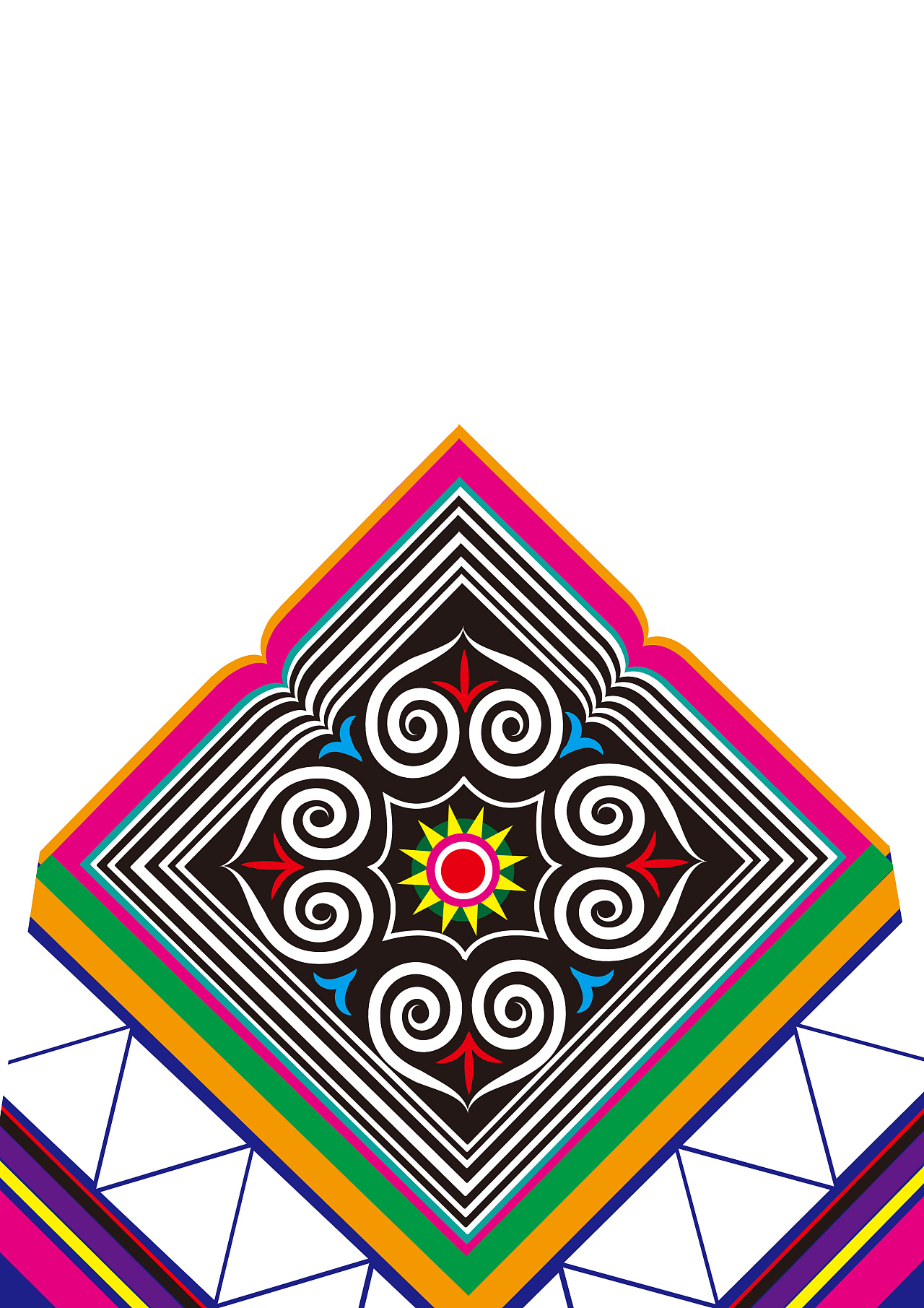 云南-哈尼族-纹饰|平面|图案|茉莉公猫 原创作品 站酷(zcool)