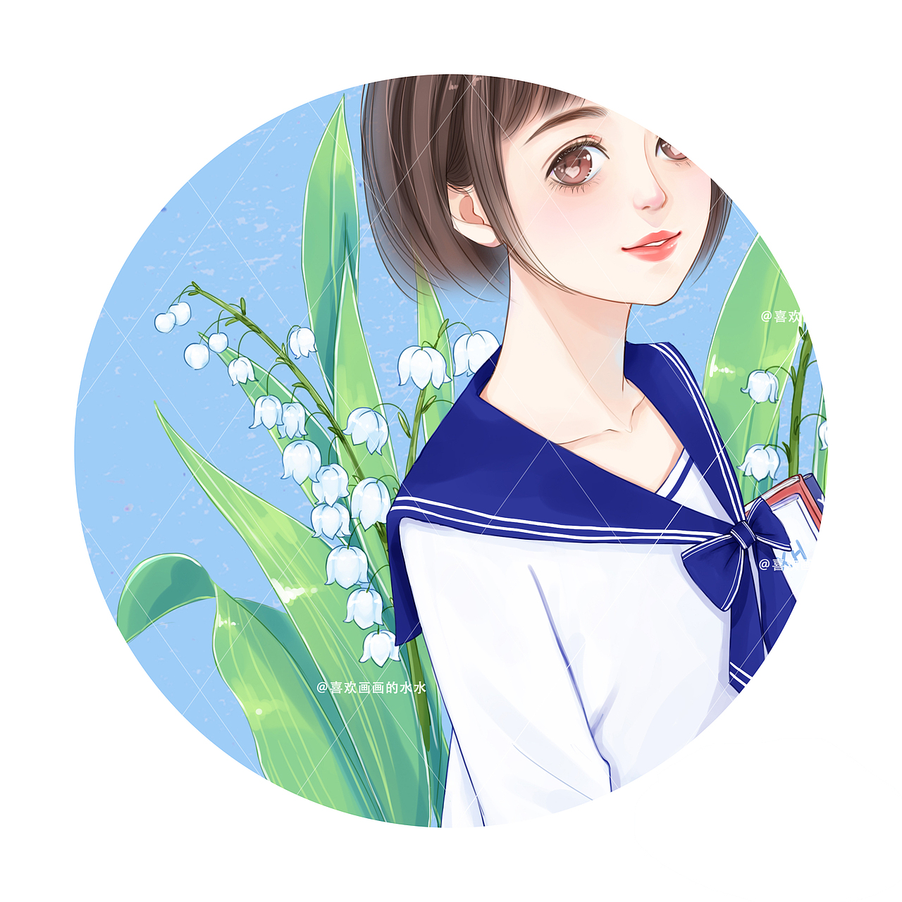 铃兰花少女（图ZMjA3ODc4Mzky） - 创作习作 - 站酷设计师水水插画原创素材 - 站酷ZCOOL