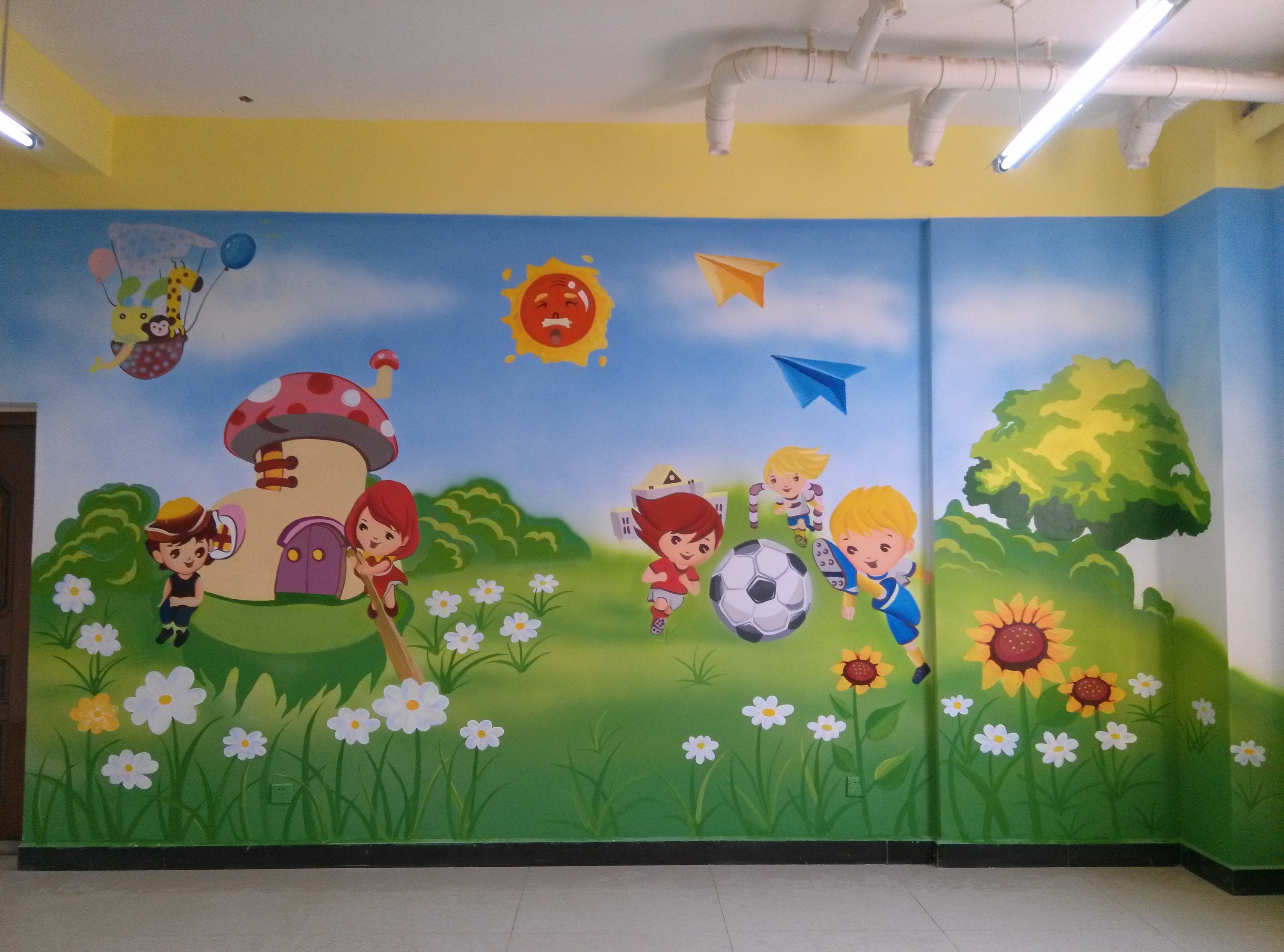 幼儿园墙面画简单图片