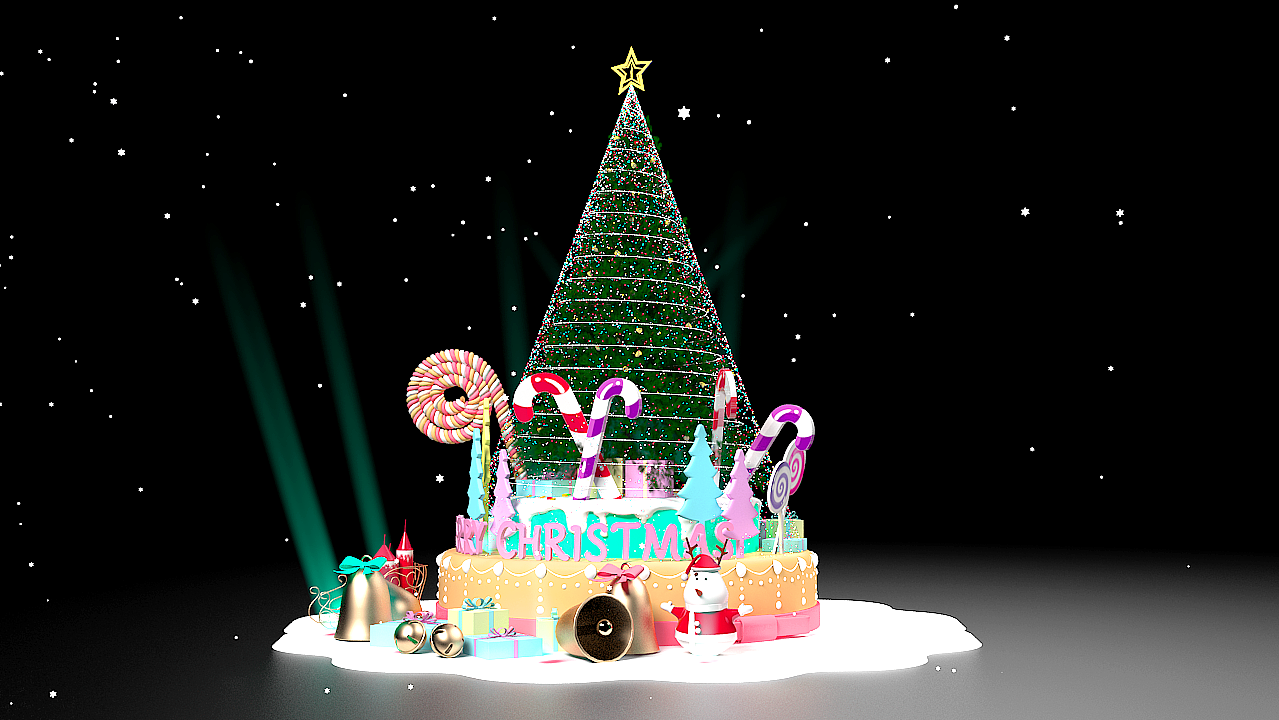 大型圣诞树装饰