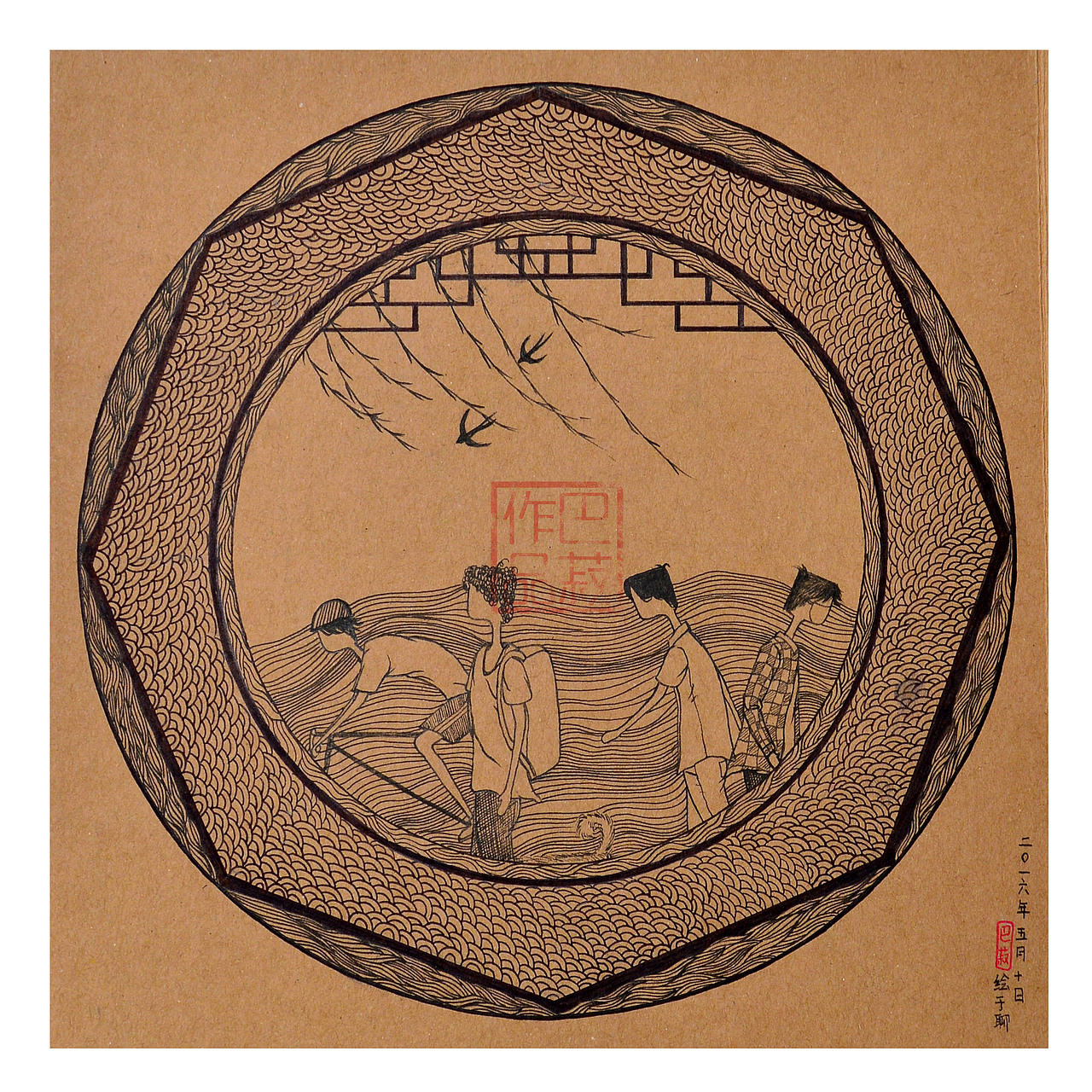 《洪流》
生活的河流,浩浩荡荡。