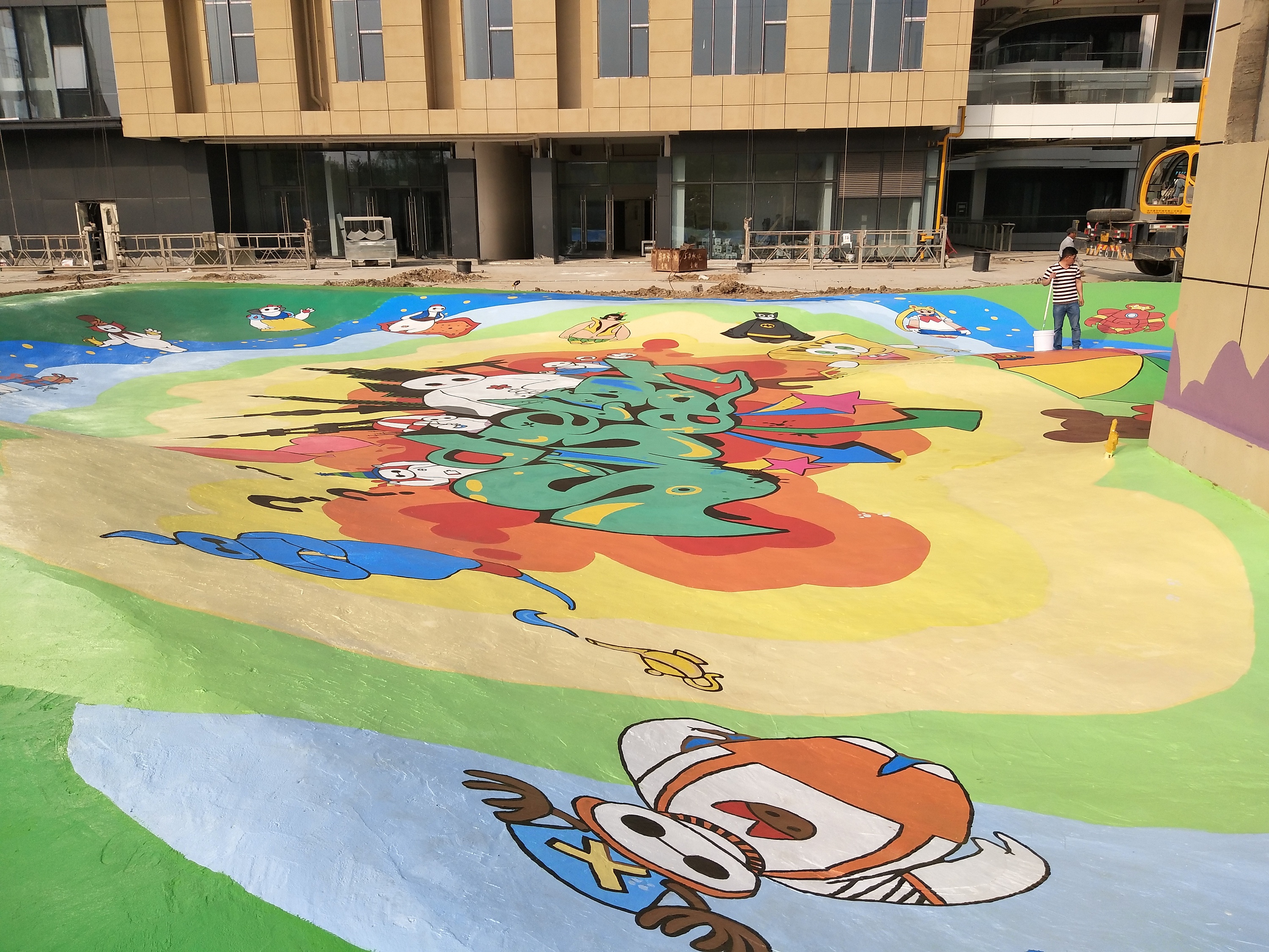 轮滑场地绘涂鸦