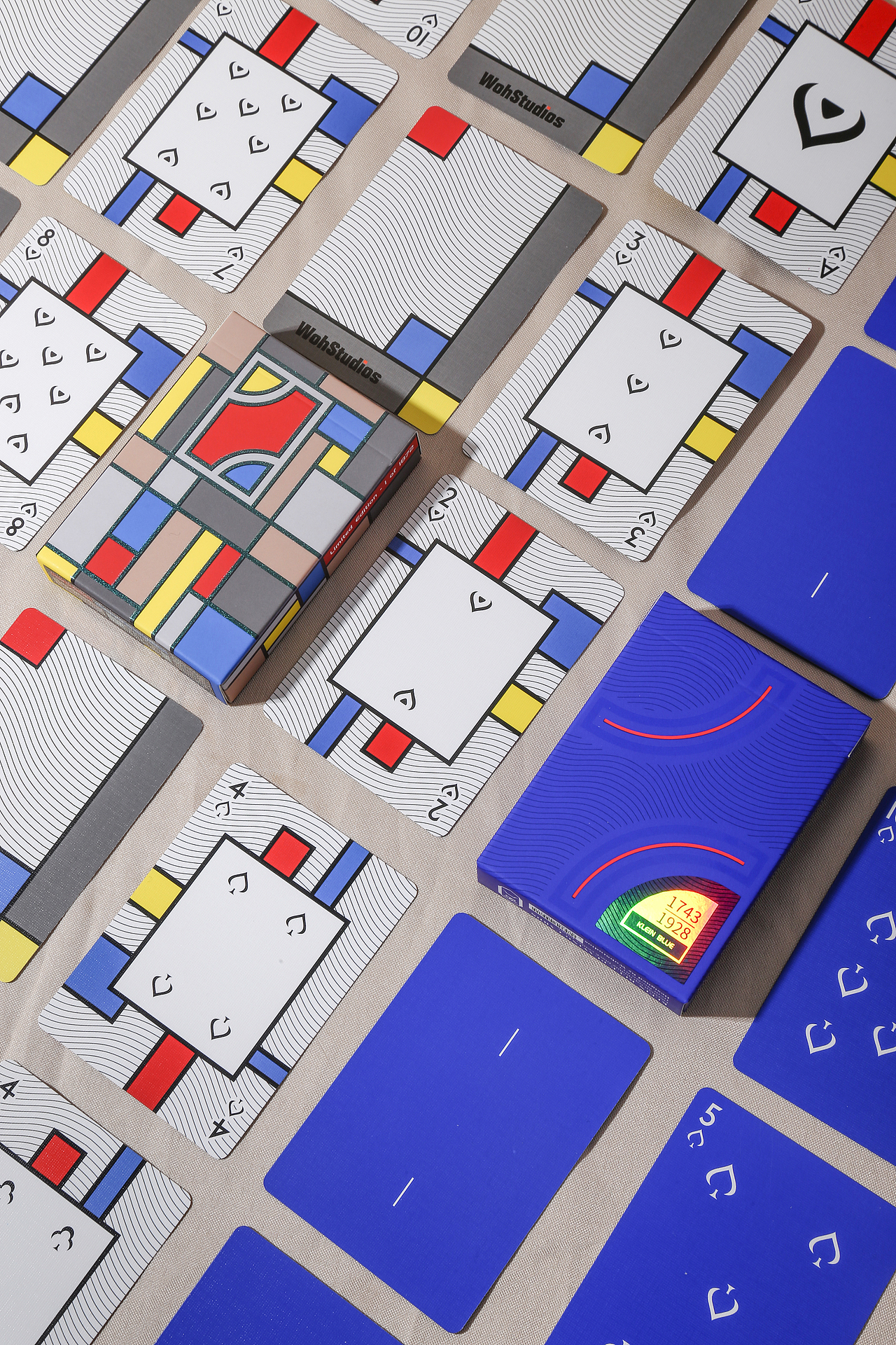 "静物"系列 花切扑克纸牌 峦级 蒙德里安 克莱因蓝