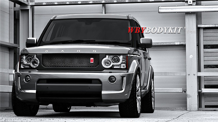 路虎发现4改装kahn凯恩包围中网前后包角led灯保险杠