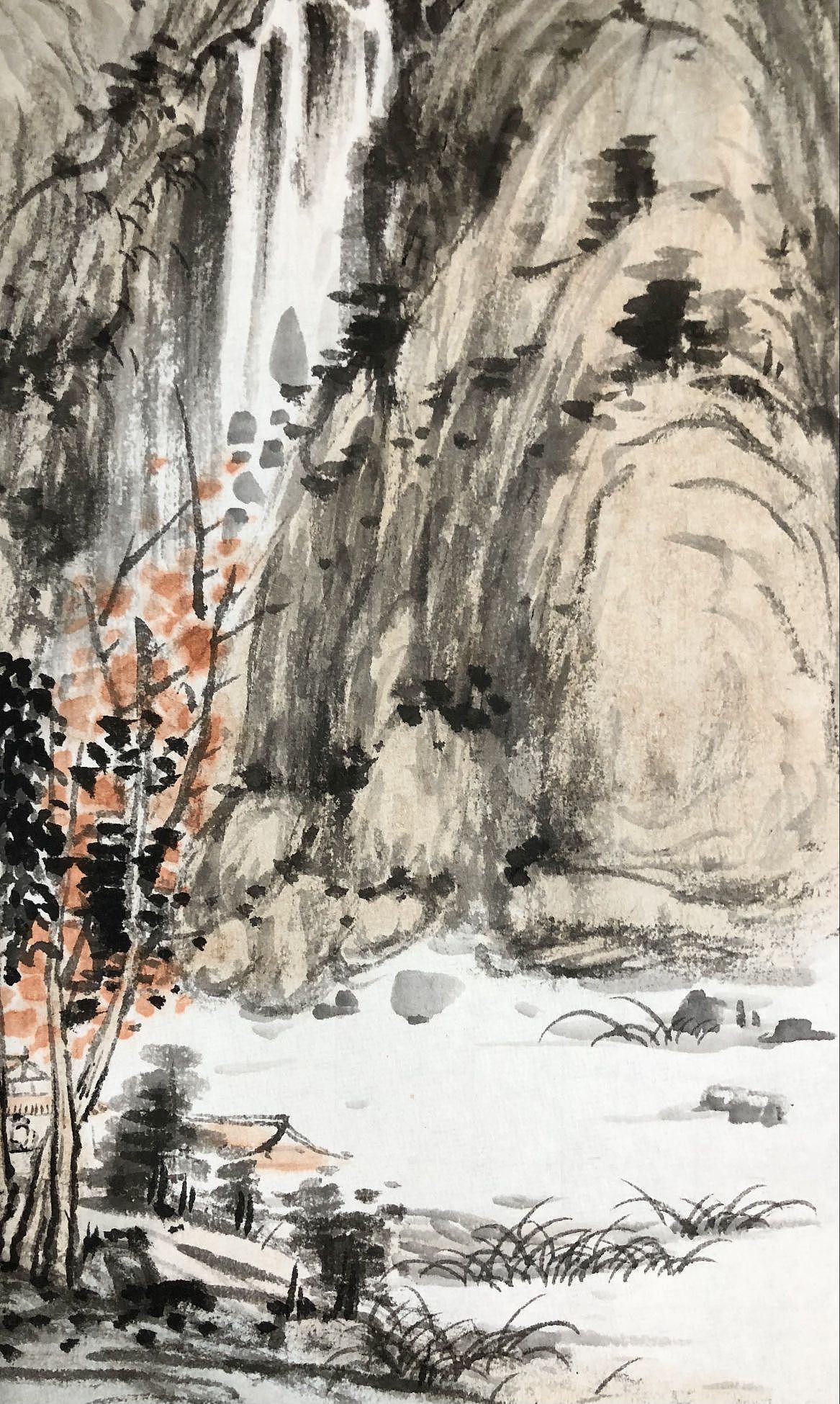 空山观瀑（图ZMzU1NDQ5MTUy） - 绘画 - 站酷设计师拾午枋原创素材 - 站酷ZCOOL