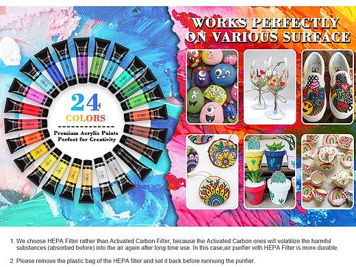 亚马逊 颜料画笔A+