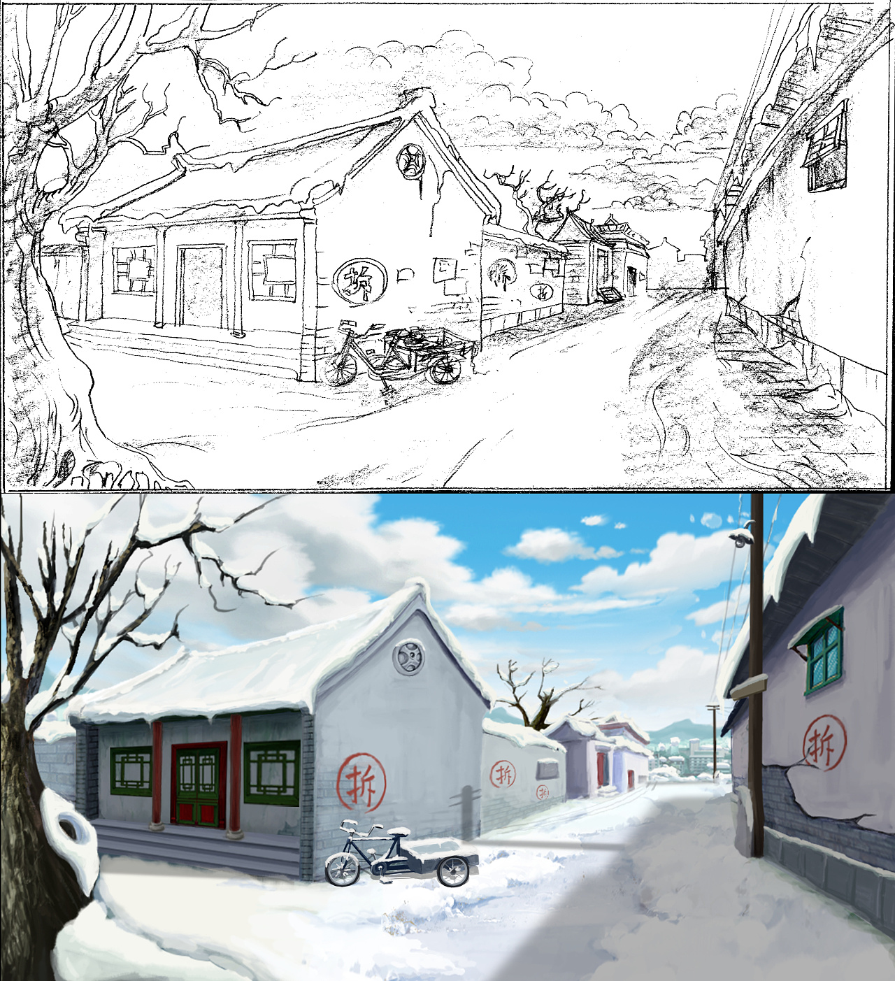 手绘-动画片场景绘制|动漫|动画片|vendesign - 原创作品 - 站酷