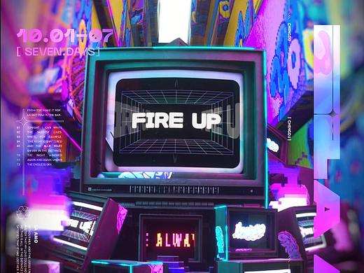 国庆节动态海报—fire up