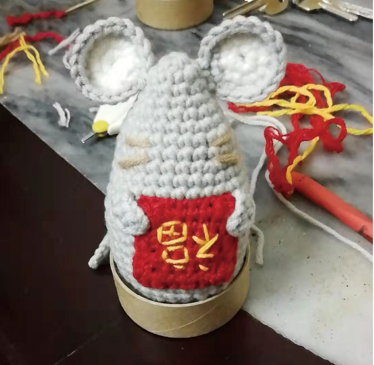 手工编织小老鼠设计稿