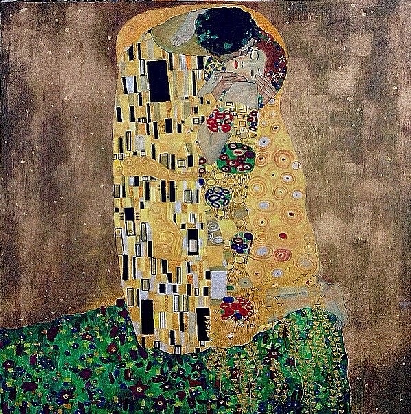 克林姆特《吻》临摹