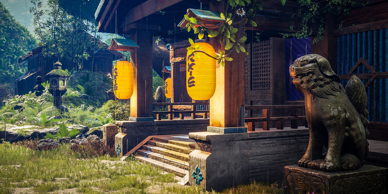 《japan house》虚幻4 风格化游戏场景